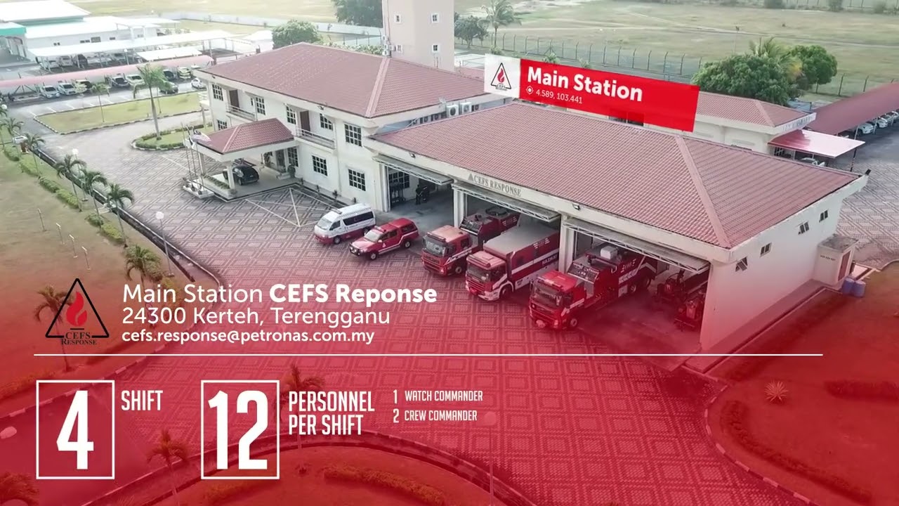 Gambar Balai Bomba CEFS Kerteh – Unit Kecemasan Kebakaran Terunggul di Kerteh